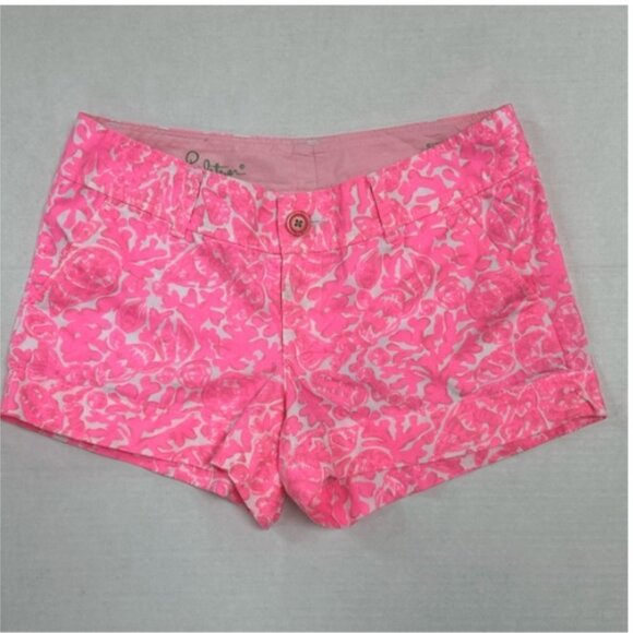 Lilly Pulitzer Walsh Short in Pink/White Print, Size 0 - Picture 7 of 7